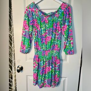 Lilly Pulitzer Lana Off Shoulder Romper Skort Size Small